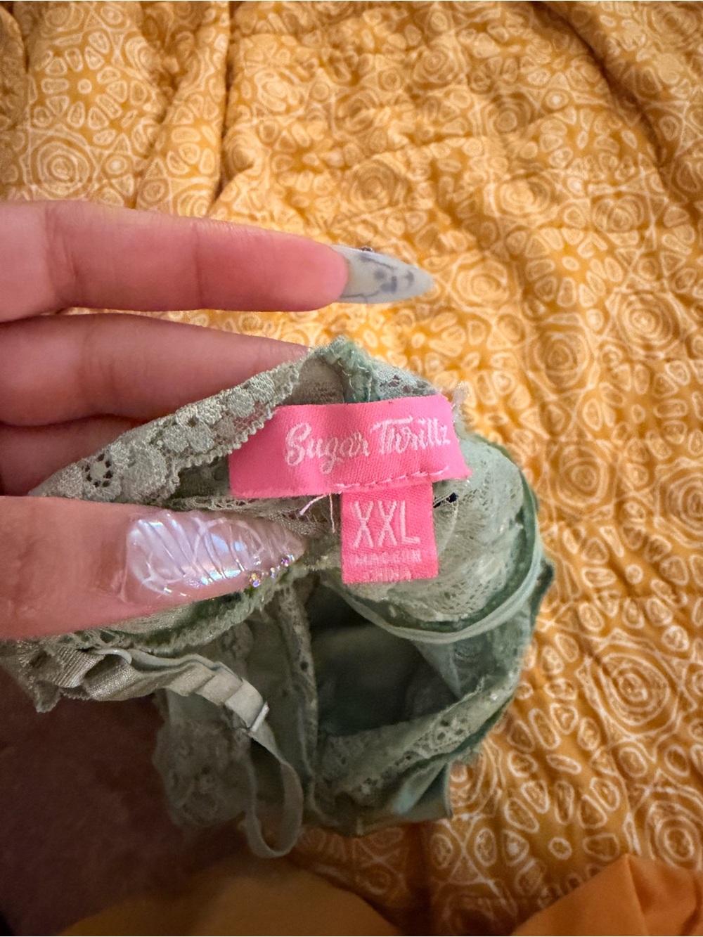 Dolls Kill outdoor courtship slip dress Sage green - Picture 3 of 3